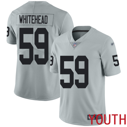Oakland Raiders Limited Silver Youth Tahir Whitehead Jersey NFL Football #59 Inverted Legend Jersey->youth nfl jersey->Youth Jersey